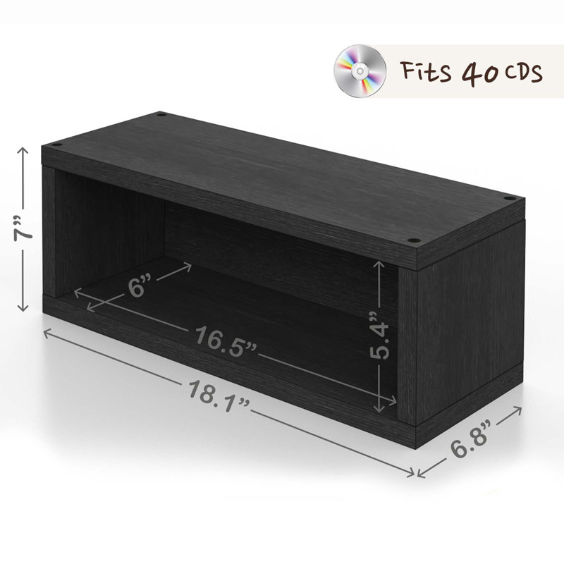 Ebern Designs Toller ZBoard Paperboard 7'' H Media Shelves & Reviews